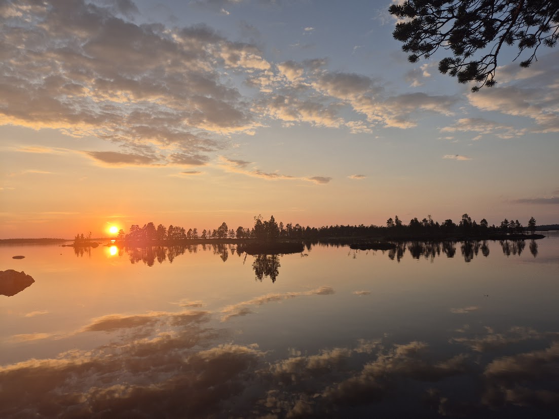 Midnight Sun in Ivalo, Lapland