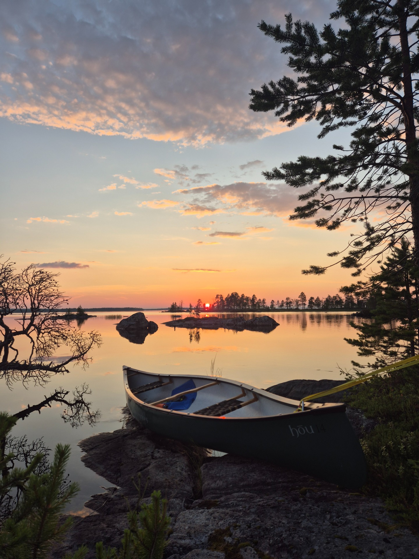 Canoeing at Lake Inari